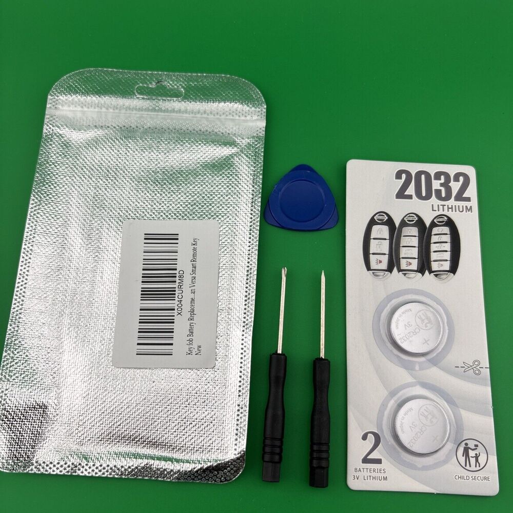 2x CR2032 Key Fob Battery Replacement Kit for Nissan Versa Altima Rogue Sentra
